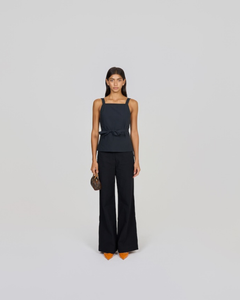 La Vila Top in Midnight Navy styled with the Bianca Pant