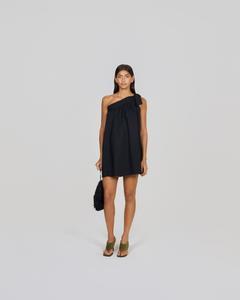 Brownlow Bow Mini Dress in Black
