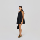 Brownlow Bow Mini Dress in Black