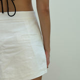 The Alias Mini Skirt in White