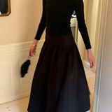 Frenchie Forever Turtle Neck in Black