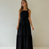 The Minke Maxi Dress in Black