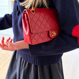 Sœur Heart Sweater in Navy and Red