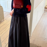 Sœur Heart Sweater in Navy and Red