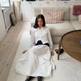 Mimi Maxi Skirt in Navy and White