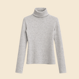 Frenchie Forever Turtle Neck in Light Grey