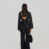 Long Sleeve Rhoe Top in Black